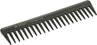 Расчёска-гребень из пластмасы чёрного цвета с редкими зубцами. EUROSTIL ; упак (48 шт), 00455