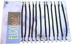 Резинки с крючками  для вечерних причесок 12 шт. черные EUROSTIL ; упак (40 шт), 00858